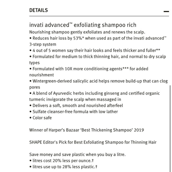 NEW | AVEDA Invati Advanced Exfoliating Shampoo Rich 33.8 fl oz / 1L - Picture 6 of 6